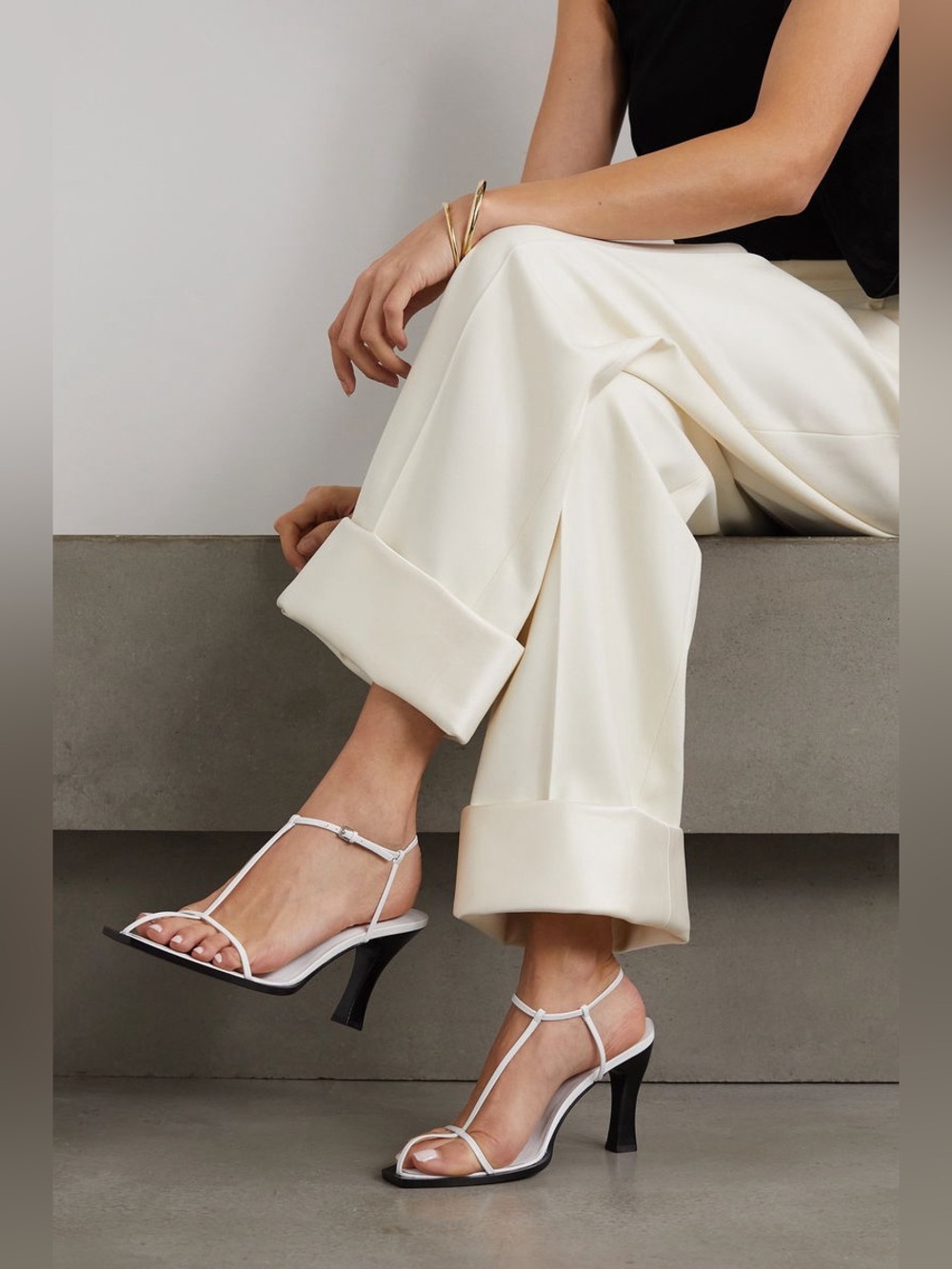 The Row T-Bar Leather Sandals